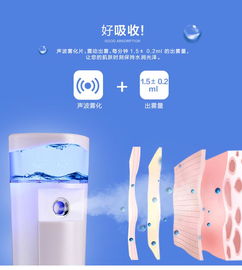 雷瓦 RF-1501纳米喷雾补水仪 便携冷喷新体验
